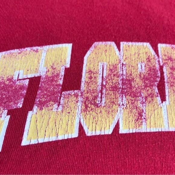 Delta Pro Weight Retro Florida State Garnet Gold Crew Neck T Shirt Men Size 2XL - Picture 12 of 13